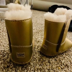 Infant sized 2/3 Metallic Gold UGGS